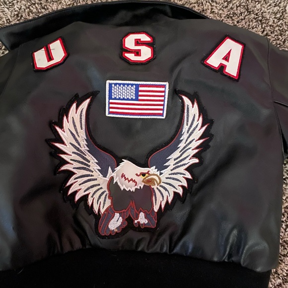 Toddler Leather USA jacket - Picture 2 of 4